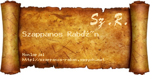 Szappanos Rabán névjegykártya